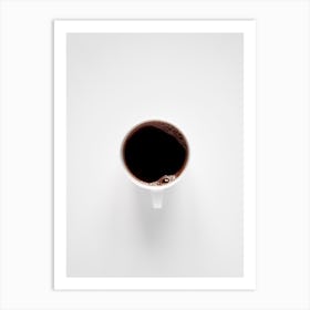 Back Coffee Loves White Minimalism Art Print