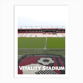 Vitality Stadium, Bournemouth, Stadium, Football, Art, Soccer, Wall Print, Art Print Art Print