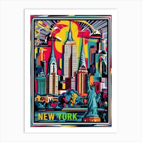 New York City Pop Art Illustration Art Print