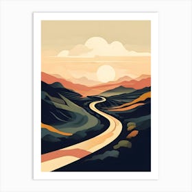 Road To The Sunset 1 Art Print