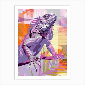 Lesser Antillean Iguana Abstract Modern Illustration 3 Art Print