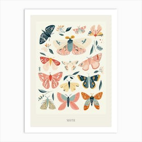 Colourful Insect Illustration Moth 41 Poster Art Print