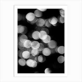 Black And White Christmas Glitter Art Print