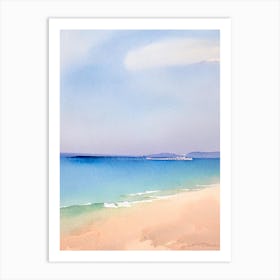 Plage De Gigaro, Saint Tropez, France Watercolour Art Print