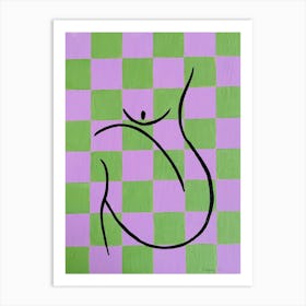 Checkerboard Girl Art Print