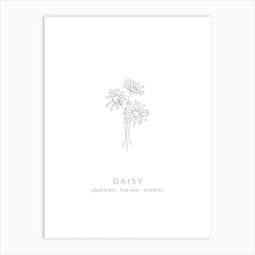 Daisy Birth Flower Art Print