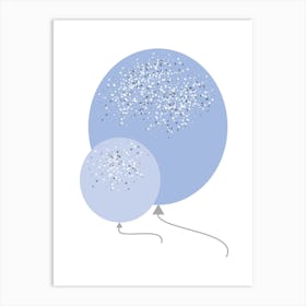 Up In The Air Blue Art Print