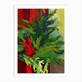 Christmas Fern 1 Cézanne Style Art Print