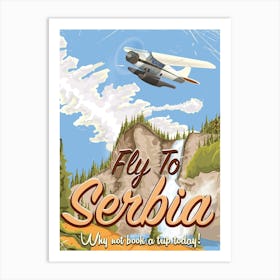 Fly To Serbia 1 Art Print