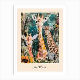 Be Wild Collage Poster Art Print