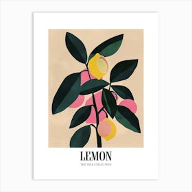 Lemon Tree Colourful Illustration 1 Poster Art Print
