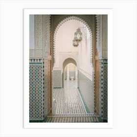 Mosaic Walls at the Mausoleum of Meknes | Morocco Art Print