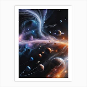 Planets In Space 10 Art Print