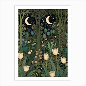 William Morris Night In The Garden 9 Art Print