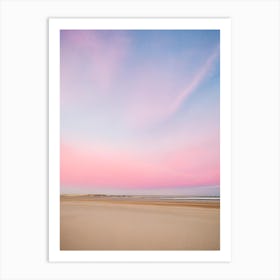 Camber Sands, East Sussex Pink Photography Art Print