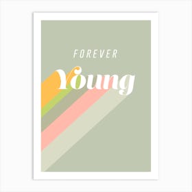 Forever Young Retro Stone Art Print