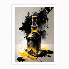 Bourbon Bottle Art Print