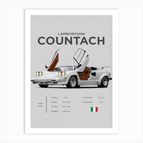 Lamborghini Countach 1 Art Print