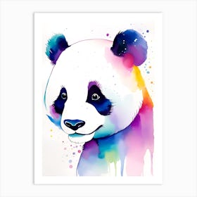 Panda Bear Watercolor Painting Art Print