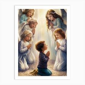 Angels In The Sky 1 Art Print