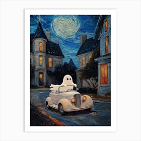 Ghost In A Car Art Print