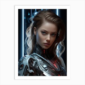 Cyber Girl Art Print