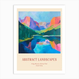 Colourful Abstract Rocky Mountain National Park Usa 2 Poster Art Print