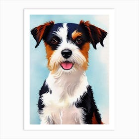 Parson Russell Terrier 2 Watercolour Dog Art Print