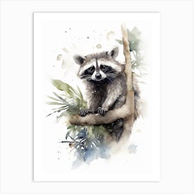 A Chiriqui Raccoon Watercolour Illustration Storybook 4 Art Print