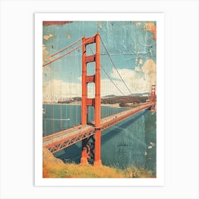 Kitsch Golden Gate Bridge Collage 4 Art Print