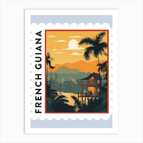 French Guiana 1 Travel Stamp Poster Art Print