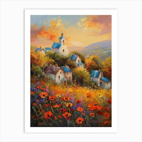 Poppies At Sunset 4 Art Print