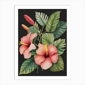 Hibiscus Flowers Art Print