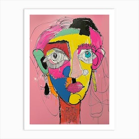 'A Woman'S Face' - abstract art, abstract painting  city wall art, colorful wall art, home decor, minimal art, modern wall art, wall art, wall decoration, wall print colourful wall art, decor wall art, digital art, digital art download, interior wall art, downloadable art, eclectic wall, fantasy wall art, home decoration, home decor wall, printable art, printable wall art, wall art prints, artistic expression, contemporary, modern art print, unique artwork, Art Print