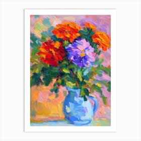 Marigold  Matisse Style Flower Art Print