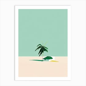 Little Corn Island Nicaragua Simplistic Tropical Destination Art Print