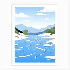 River In Winter Art Print