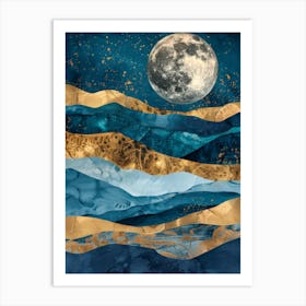 Blue Moon 4 Art Print