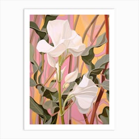 Sweet Pea 1 Flower Painting Art Print