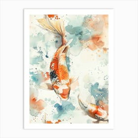 Watercolor Koi 27 Art Print