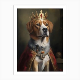 King Beagle 2 Art Print