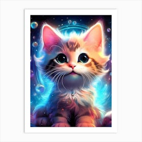 Feline Cat Creative Artwork Illustration 19 Art Print