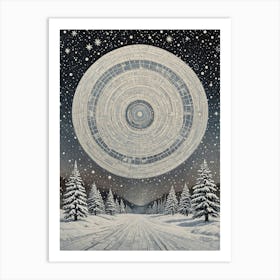 Snow Map Art Print