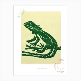 Lizard In The Woods Bold Block 1 Poster Art Print