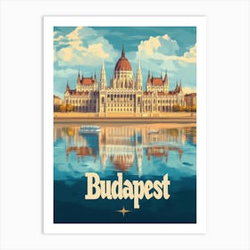 Aihrgdesign A Classic 1960s Travel Poster For Budapest 2 Art Print