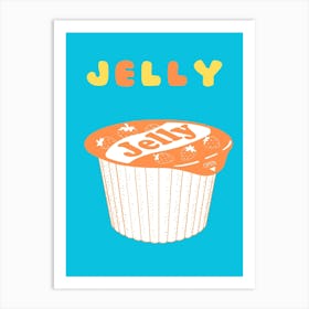 Retro Jelly Blue Art Print