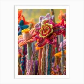 Daffodil Knitted In Crochet 6 Art Print