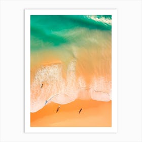 Aerial View Of A Beach Art Print