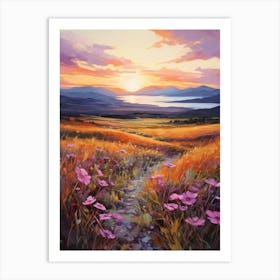 Sunset In The Meadow 3 Art Print