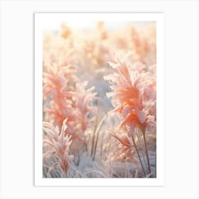 Frosty Botanical Kangaroo Paw 2 Art Print